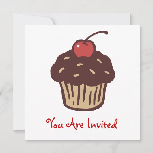 Uitnodiging voor Cupcake Party (Voorkant)