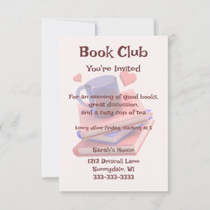Uitnodiging voor Cute Book Club