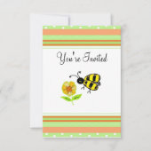 Uitnodiging voor Cute Bumble Bee Party (Voorkant)