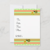 Uitnodiging voor Cute Bumble Bee Party (Achterkant)