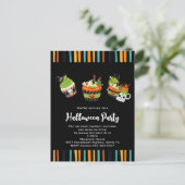 Uitnodiging voor Cute & Creepy Halloween-behandeli (Staand voorkant)