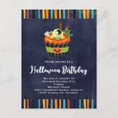 Uitnodiging voor Cute & Creepy Halloween Cupcake P (Voorkant)