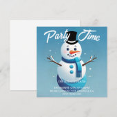 Uitnodiging voor Cute Frosty The Snowman (Voorkant / Achterkant)