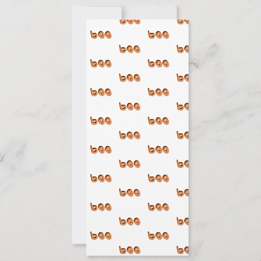 Uitnodiging voor Cute Ghost Boo Ticket Style Feest (Achterkant)