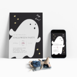Uitnodiging voor Cute Ghost Halloween-feestje
