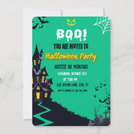 Uitnodiging voor Cute Ghost & Haunted House Hallow