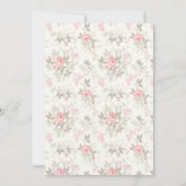 Uitnodiging voor Cute Kitten Girl Baby Shower (Achterkant)