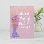 Uitnodiging voor Cute Princess-feestje (Staand voorkant)