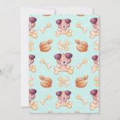 Uitnodiging voor Cute Puppy Dog Feestje (Achterkant)