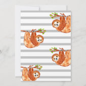 Uitnodiging voor Cute sloth-verjaardagsfeest kind (Achterkant)