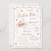 Uitnodiging voor Cutie Pie Herfst Baby Shower (Voorkant)