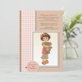 Uitnodiging voor Cutie van de Partij van Pajama (Staand voorkant)