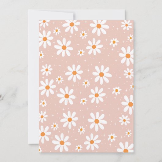 Uitnodiging voor Daisy's Wilde Eerste Verjaardagsf (Achterkant)