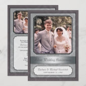 Uitnodiging voor Damask Silver 25-jarig jubileumfe (Voorkant / Achterkant)