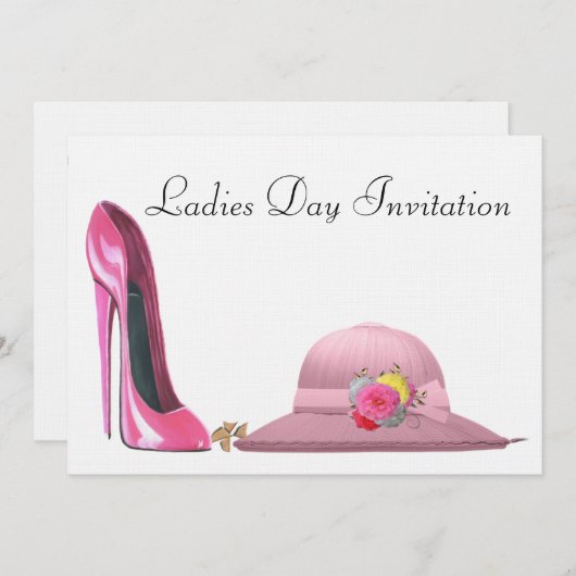 Uitnodiging voor dames dag (Voorkant / Achterkant)
