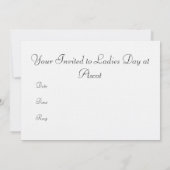 Uitnodiging voor dames dag (Achterkant)