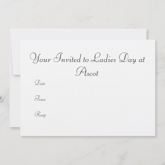 Uitnodiging voor dames dag (Achterkant)