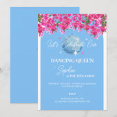 Uitnodiging voor Dancing Queen vrijgezellenfeest (Voorkant / Achterkant)