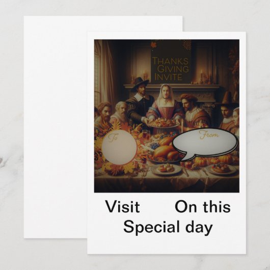 Uitnodiging voor Dankzegging (Voorkant / Achterkant)