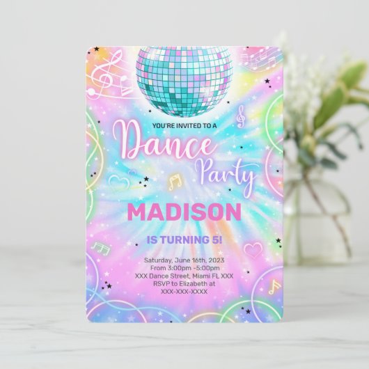 Uitnodiging voor dans (Staand voorkant)