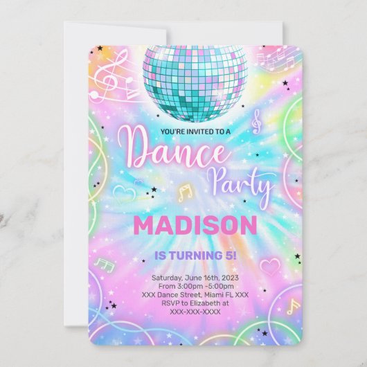 Uitnodiging voor dans (Voorkant)