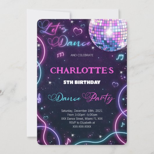 Uitnodiging voor dans (Voorkant)