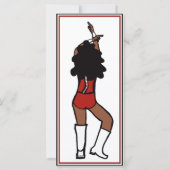 Uitnodiging voor dansfeest rood wit #1 (Achterkant)