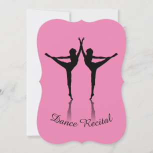 Uitnodiging voor dansrecital in aangepaste kleur