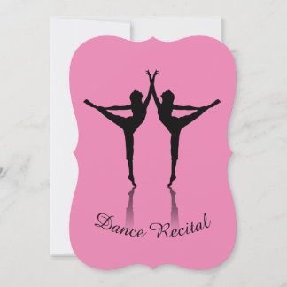 Uitnodiging voor dansrecital in aangepaste kleur