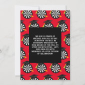 Uitnodiging voor Dart Board Graduation Party (Achterkant)