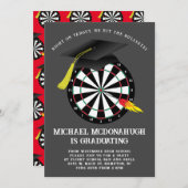 Uitnodiging voor Dart Board Graduation Party (Voorkant / Achterkant)