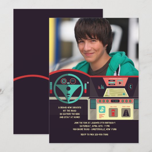 Uitnodiging voor dashboardfoto's (Voorkant / Achterkant)