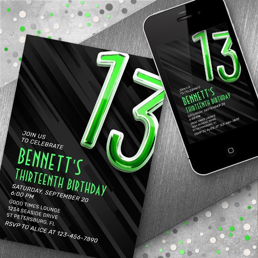 Uitnodiging voor de 13e verjaardag van de moderne 
