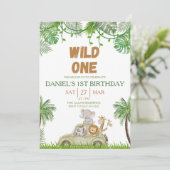Uitnodiging voor de 1e verjaardag van de Wild One (Staand voorkant)