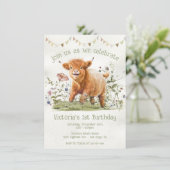 Uitnodiging voor de 1e verjaardag van een schattig (Staand voorkant)