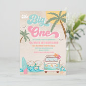 Uitnodiging voor de 1e verjaardag van Surf Beach (Staand voorkant)
