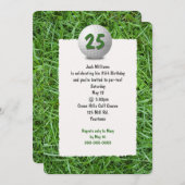 Uitnodiging voor de 25e verjaardagsfeest van golfe (Voorkant / Achterkant)