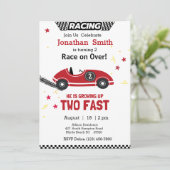 Uitnodiging voor de 2e verjaardag van de rode race (Staand voorkant)