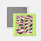 Uitnodiging voor de 30e verjaardag magneet (Voorkant / Achterkant)