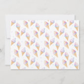 Uitnodiging voor de 3e verjaardag met ijs. (Achterkant)