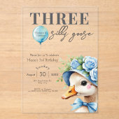 Uitnodiging voor de 3e verjaardag van Three Silly (Voorkant)