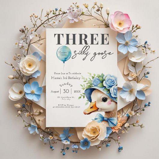 Uitnodiging voor de 3e verjaardag van Three Silly