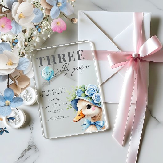 Uitnodiging voor de 3e verjaardag van Three Silly