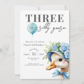 Uitnodiging voor de 3e verjaardag van Three Silly (Voorkant)