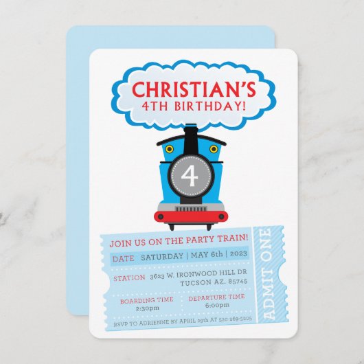 Uitnodiging voor de 4e verjaardag van de DOUANE OR (Voorkant / Achterkant)