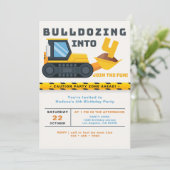 Uitnodiging voor de 4e verjaardag van het bouwfees (Staand voorkant)