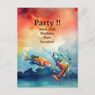 Uitnodiging voor de 50ste verjaardagsfeest voor vi