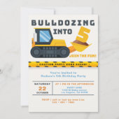 Uitnodiging voor de 5e verjaardag van het bouwfees (Voorkant)