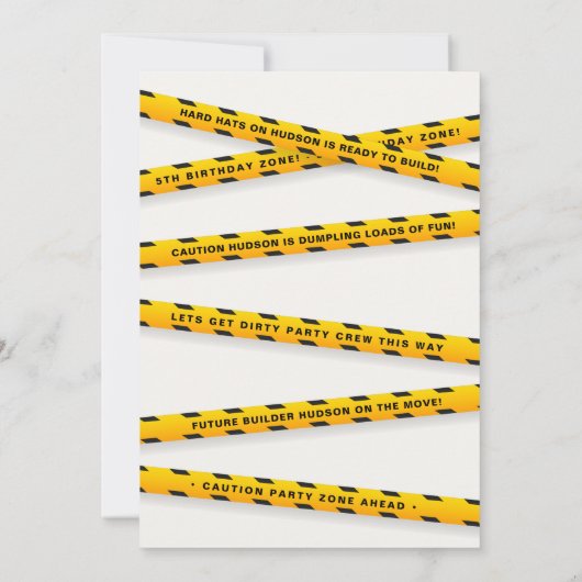 Uitnodiging voor de 5e verjaardag van het bouwfees (Achterkant)