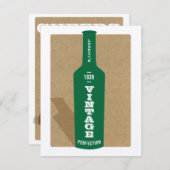  uitnodiging voor de 75e verjaardag van de wijnpar (Voorkant / Achterkant)